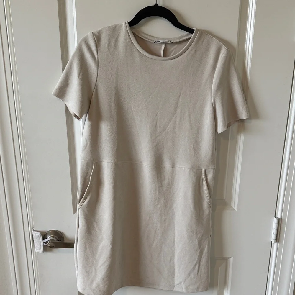 Zara Cream dress with pockets - Picture 4 of 4